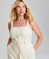 And Now This Women's Square-Neck Tie-Waist Jumpsuit, Created for Macy's