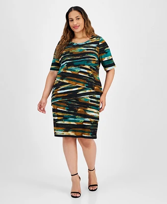 Connected Plus Tiered Sheath Dress