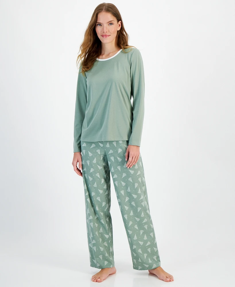 Charter Club Women's 2-Pc. Long-Sleeve Pajamas Set, Created for Macy's