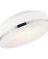 Cwi Lighting Frosted 2 Light Drum Shade Flush Mount