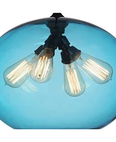 Cwi Lighting Glass 4 Light Down Pendant