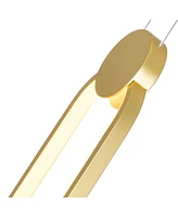 Cwi Lighting Pulley 4 in Led Satin Gold Mini Pendant