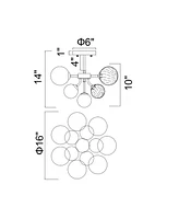 Cwi Lighting Pallocino 6 Light Flush Mount