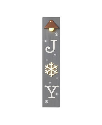 Gerson International Lighted Wood Joy Porch Sign