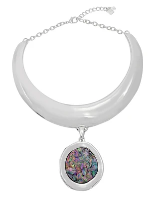 Robert Lee Morris Soho Abalone Pendant Collar Necklace