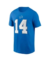 Nike Men's Amon-Ra St. Brown Blue Detroit Lions Name Number T-Shirt