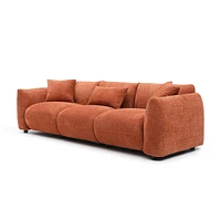 Streamdale Furniture Mid Century Modern Couch 3-Seater Sofa for Living Room, Bedroom. Orange