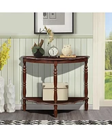 Streamdale Furniture Rustic Console Table Sturdy Pine Wood, Unique Design, Open Shelf Storage