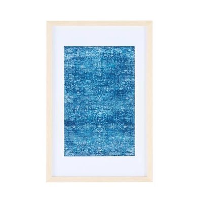 Safavieh Demitri 23" Blue Framed Textile Wall Art