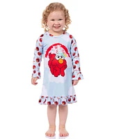 Sesame Street Toddler Girls Sweet Dreams Elmo Rainbow Sleep Pajama Dress Nightgown