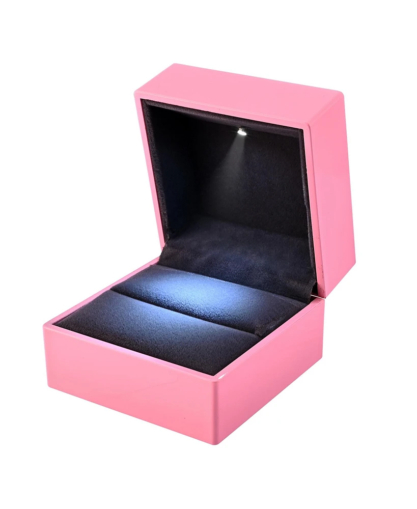 Yescom Led Ring Box Jewelry Wedding Engagement Proposal Lighting Ear Ring Storage Case