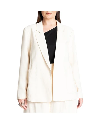 Eloquii Plus Blazer With Patch Pocket Detail