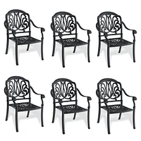 Streamdale Furniture Elegant Black Aluminum Armchair with Cushions