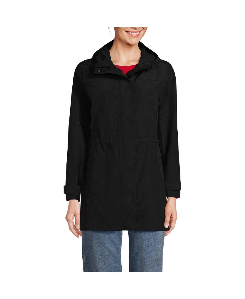 Lands' End Petite Squall Hooded Waterproof Raincoat