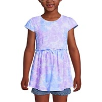 Lands' End Girls Short Sleeve Flounce Tunic Top