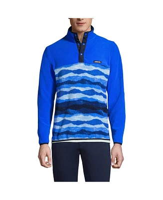 Lands' End Men's Heritage Fleece Snap Neck Pullover