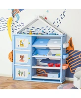 Qaba Multi-Style Shelf Organizer for Kids Bedroom, Toy Storage, and More