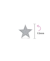 Bling Jewelry Usa American Patriotic Rock Star Sparkling Cubic Zirconia Micro Pave Cz Celestial Star Stud Earrings For Women Sterling Silver