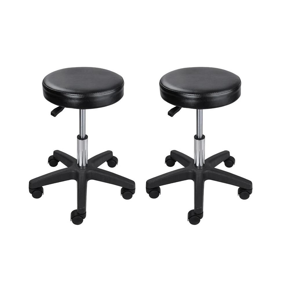 2x Hydraulic Rolling Swivel Stool Adjustable Tattoo Facial Massage Spa Salon