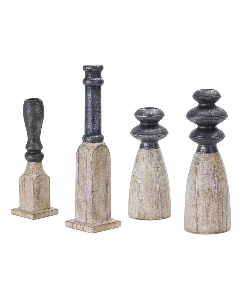 Slickblue Contemporary Assorted Candle Holder Sticks (Set of 4)