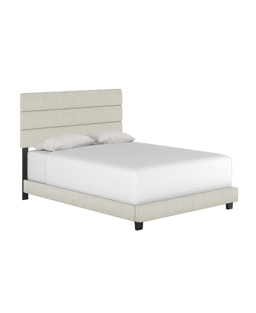 Boyd Sleep Ravenna Upholstered Linen Platform Bed With Tri-Channel Headboard