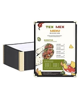 Yescom WeChef 30 Packs Restaurant Menu Covers 8.5 x Single Page 1 Page 2 Views Black