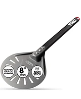 The Kitchen Chef Tkc 8" Perforated Pizza Peel - Professional Aluminum Pizza Turning peel - Long Handle Metal Pizza Spatula for Indoor and Outdoor