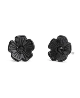 Coach Women's Faux Stone Signature Tea Rose Stud Earrings