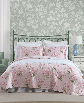 Laura Ashley Veronicas Bouquet Reversible Piece Quilt Set