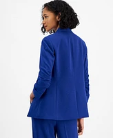 Bar Iii Women's Textured Crepe One-Button Blazer, Created for Macy's