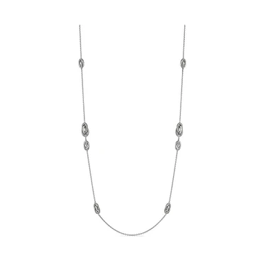 Judith Ripka Eternity Long Love Knot Station Necklace