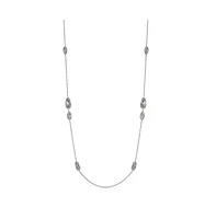 Judith Ripka Eternity Long Love Knot Station Necklace