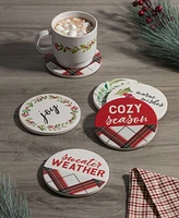 Thirstystone Christmas Tree Stone Coasters, Set of 6