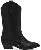 Dv Dolce Vita Women's Karol Pull-On Studded Pointed-Toe Tall Western Boots