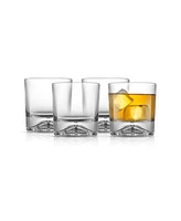 JoyJolt Swish Double Old Fashioned Tumblers - 10 oz, Set of 4