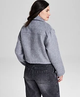 And Now This Women's Collared Zip-Front Shacket, Created for Macy's