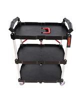 Streamdale Furniture 3-Tier Foldable Service Cart Portable, Effortless, and Versatile