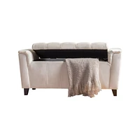 Versatile Storage Bench Stylish Ottoman with Hidden Storage and Comfy Seat