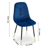 Simplie Fun Classic Velvet High-back Upholstered Dining Chair