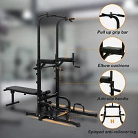 Streamdale Furniture Multifunctional Power Tower with Bench for Total Body Workout