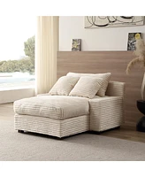 Streamdale Furniture Cozy Corduroy Daybed with Removable Back Cushions and Plush Polyester Seating