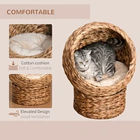 Streamdale Furniture Cozy Cats' Egg Hideaway Rotating Basket, Soft Cushion, Raised Design