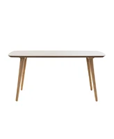 Simplie Fun Mid-Century Modern Coffee Table with Mindi Veneer Smooth Surface