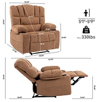 Streamdale Furniture Massage Recliner Chair Sofa with Heating Vibration