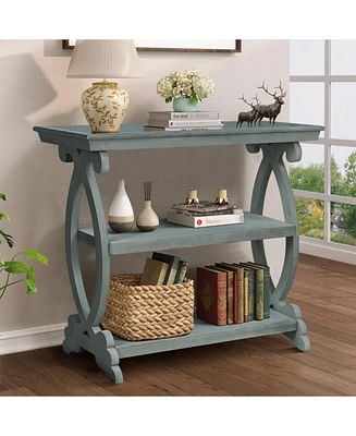 Simplie Fun Newport Console Table For Living Room, Kitchen, Entyway(Antique Light Green)