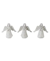 Slickblue Praying Angel Figurine With Metal Wings (Set of 6)