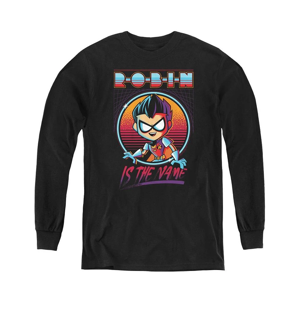 Teen Titans Go Boys To The Movies Youth Robin Long Sleeve Sweatshirts