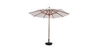 Slickblue 10' Adjustable Wooden Outdoor Umbrella Sunshade