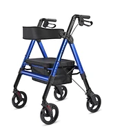 Yescom Large Medical Rollator Bariatric Rolling Walker Padded Seat Folding Aluminum