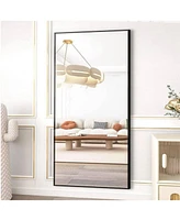 Homlux Rectangular Free Stand Mirror 18"x58" in Black